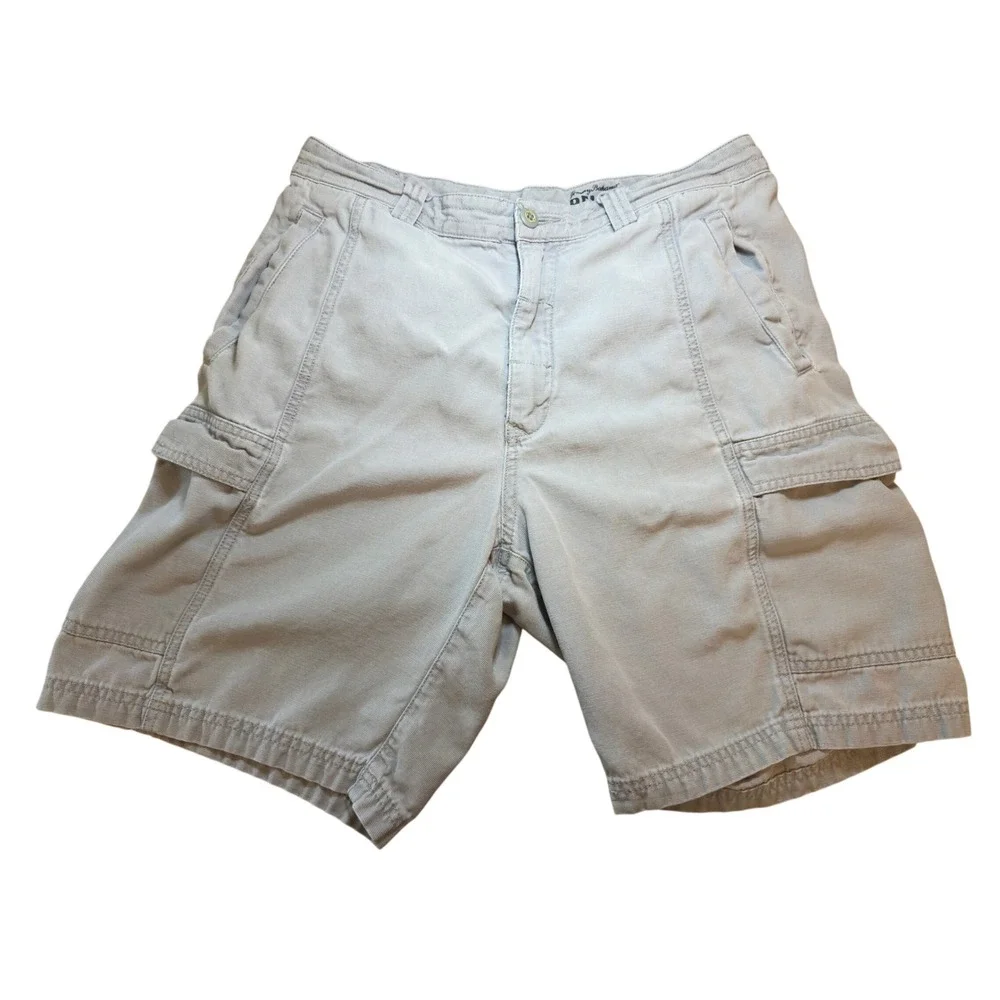 Tommy Bahama Cargo Shorts Mens 32 Grey Good Relax Utility Island Tropical